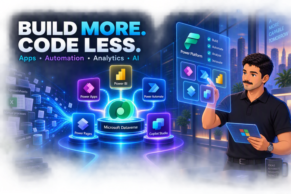 With Microsoft Power Platform build more code less