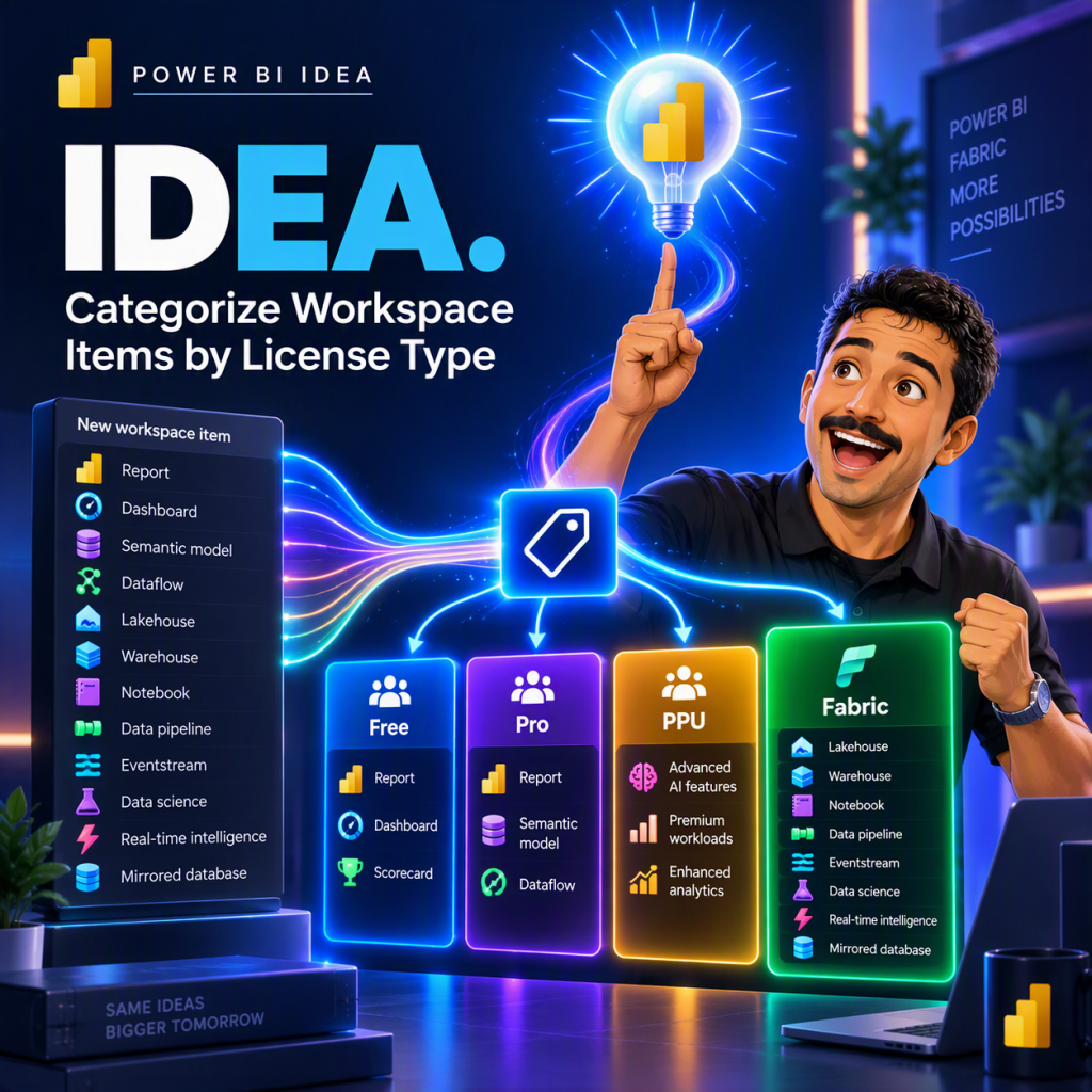 Categorize Workspace New Items by License Type